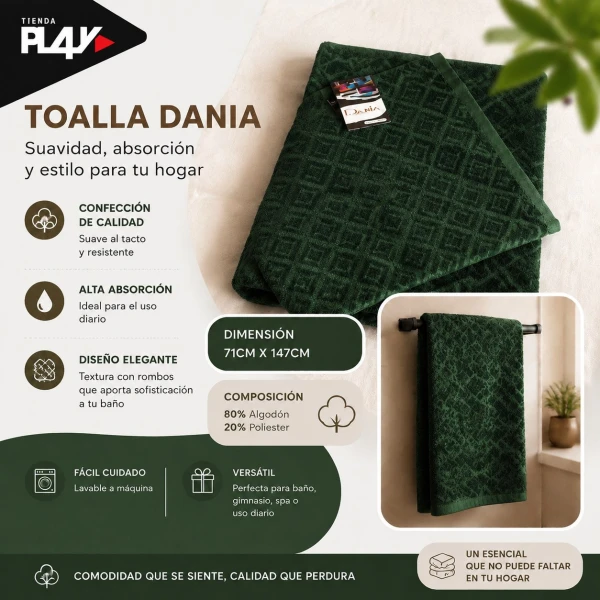 Toalla Color Verde Oscuro's foto | Play |  BizneCubano