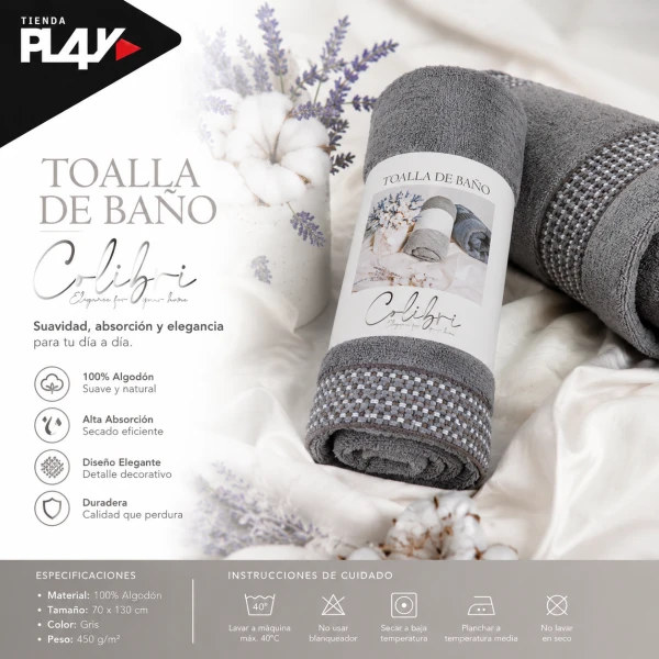 Toalla Color Gris's foto | Play |  BizneCubano