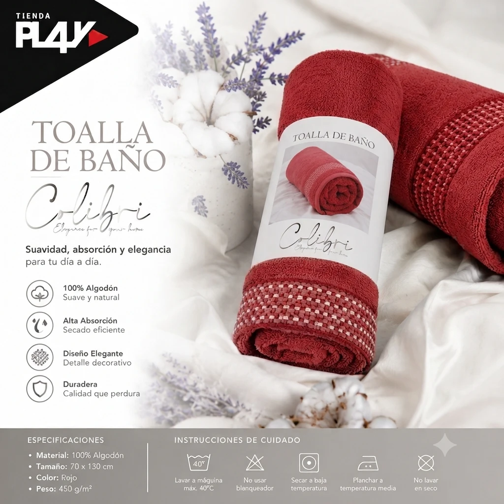 Toalla Color Rojo vino's foto | Play |  BizneCubano